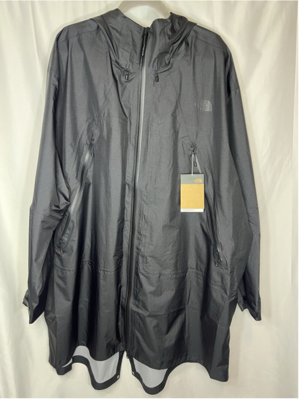 The North Face Men’s XXL Packable LT Rain Parka Jacket Black Hiking Travel - Picture 3 of 13